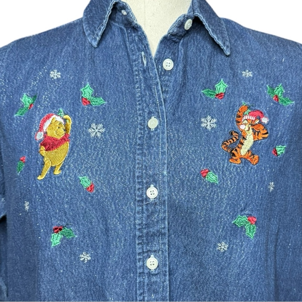 Disney Winnie The Pooh Vintage Christmas Top - image 5